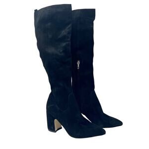 Sam Edelman Women's Sulema Knee High Black Business Suede Boots Size 5.5
